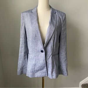 Antonio Melani Linen Blend Blazer Dusty Blue